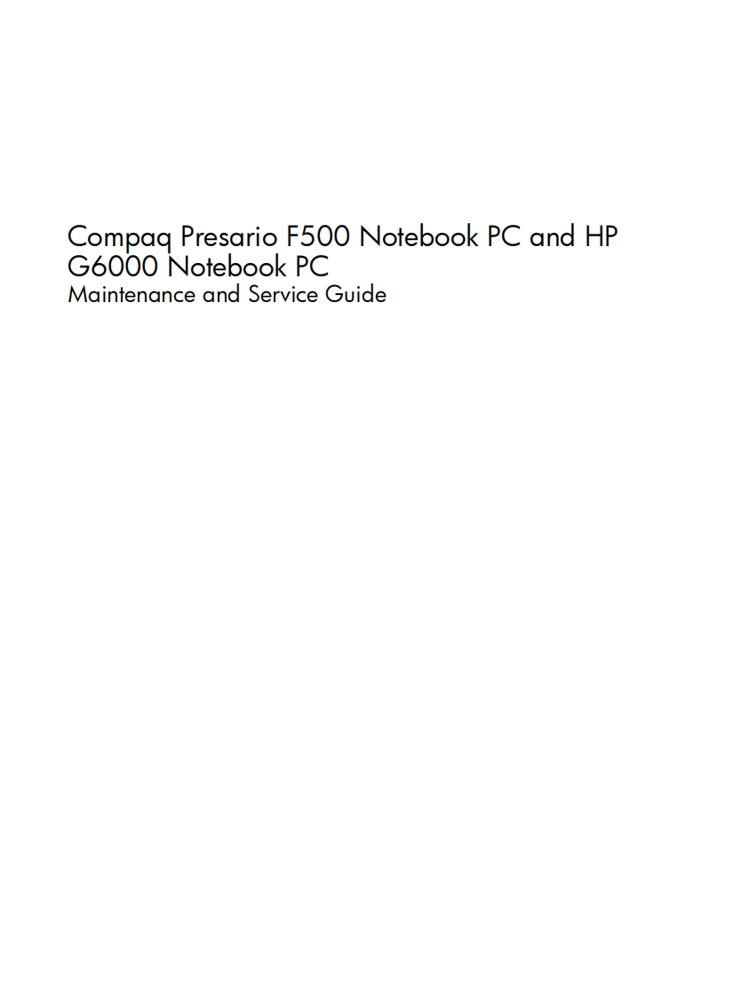 HP-Compaq-Presario-F500-c01095493-[service-manual]-by-salvacolnome笔记本电器原理图